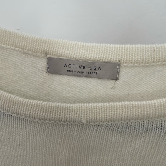 Active USA striped knit sweater NWT large - Picture 2 of 7